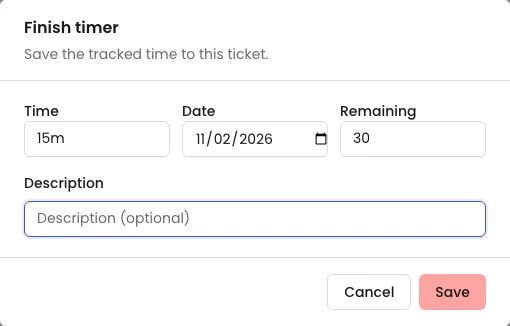 Ticket time tracking